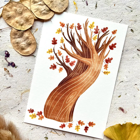 Nikki Dotti - A6 Wenskaart 'Autumn Tree'