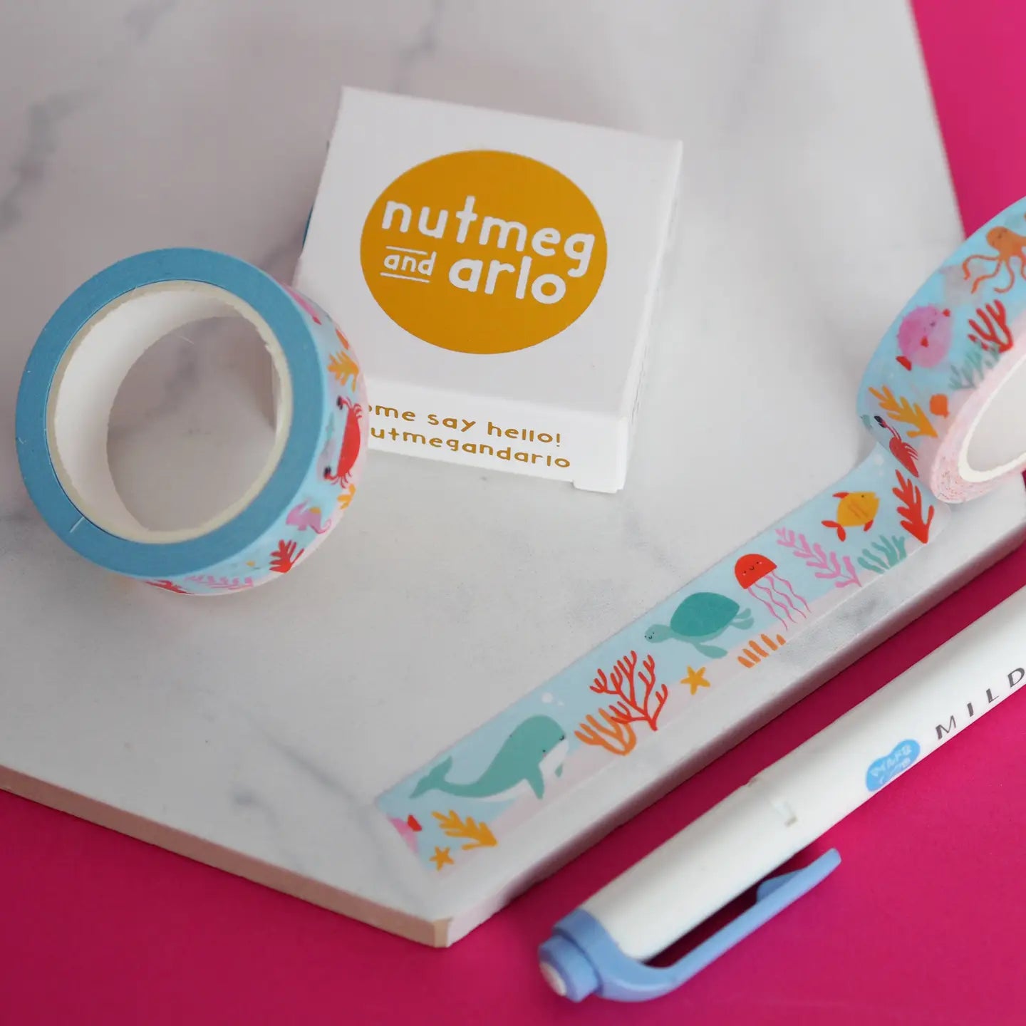 Nutmeg and Arlo Washi Tape - Sea Creatures