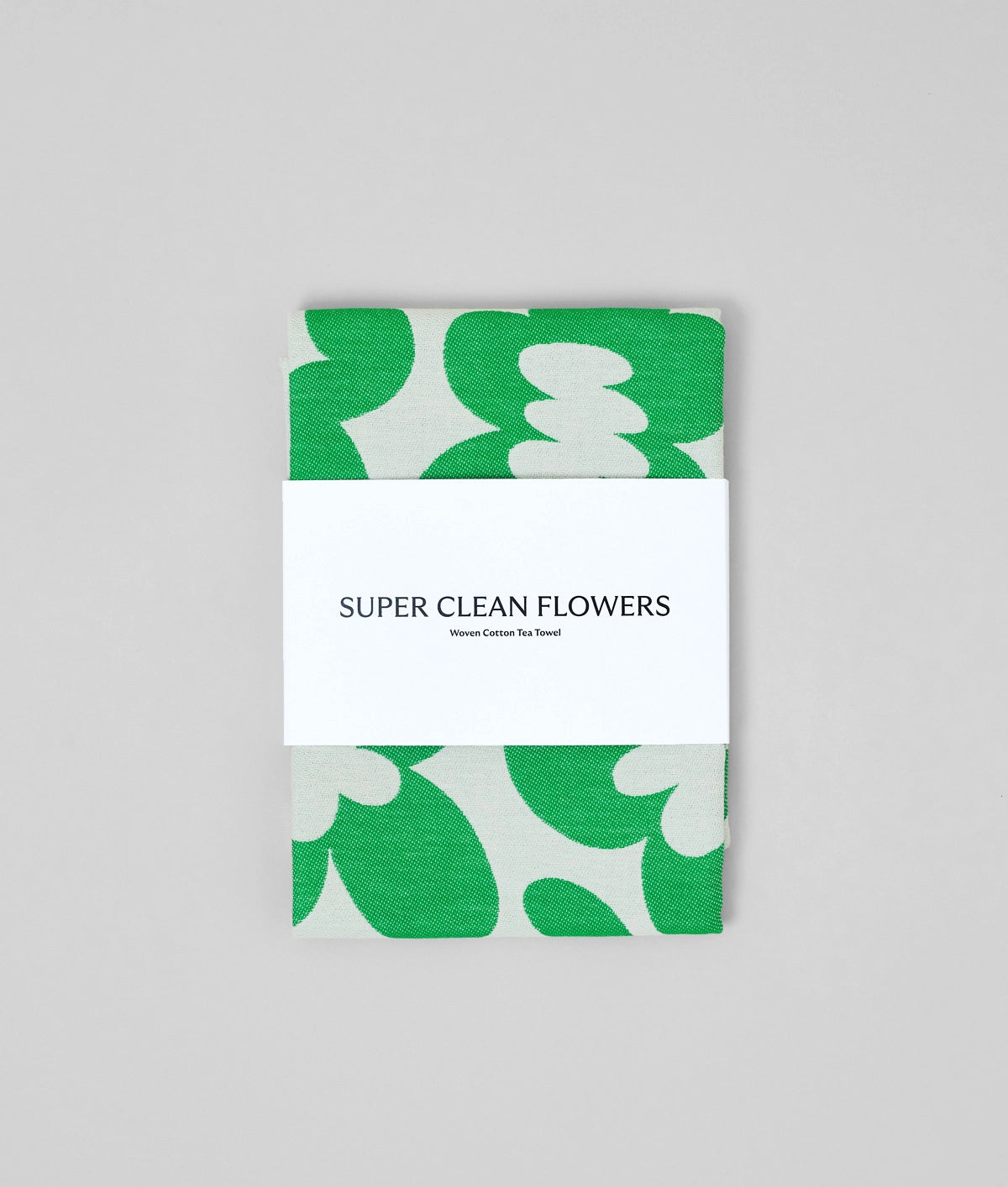 Theedoek Super Clean Groene Bloemen - Wrap