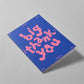 Wrap - Greeting card 'Big Thank You' in relief 