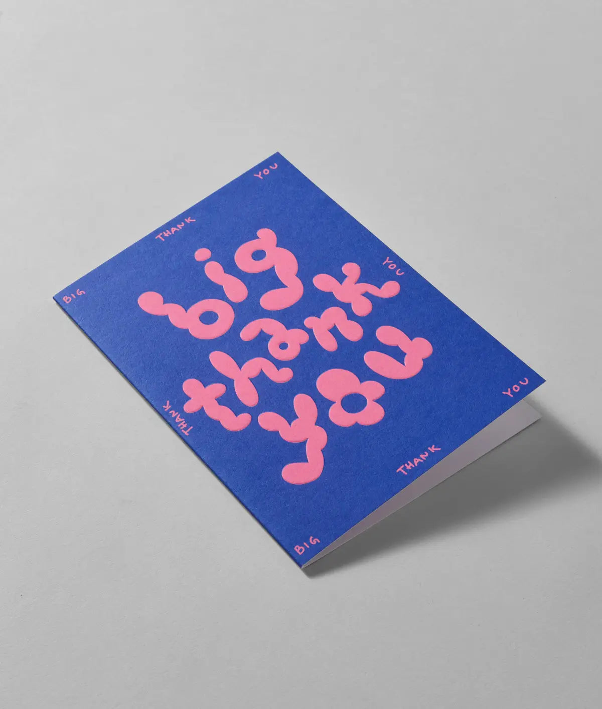 Wrap - Greeting card 'Big Thank You' in relief 