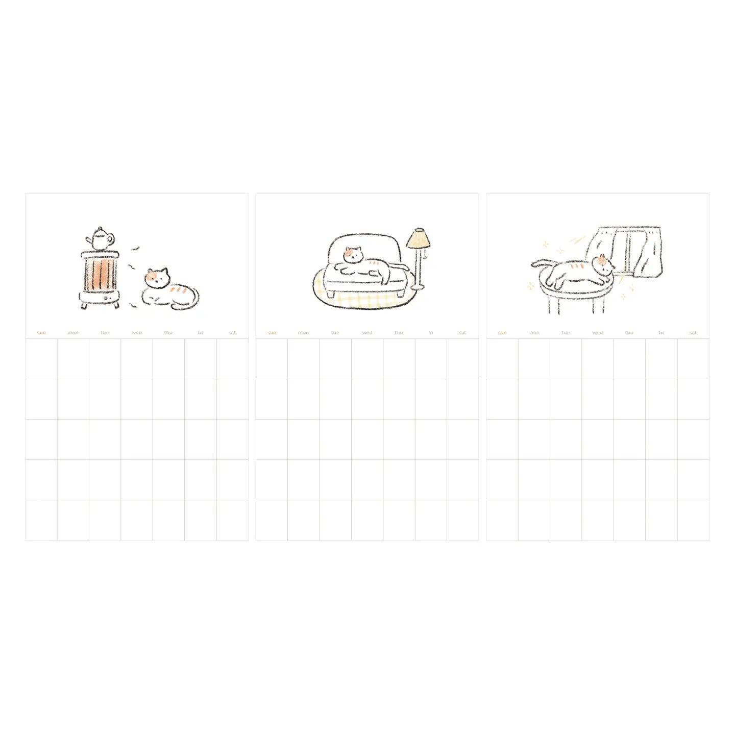 Suatelier Design - Mini Kalender Stickers (12 vellen)