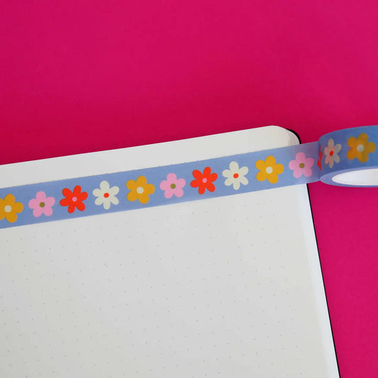 Nutmeg and Arlo Washi Tape - Colourful Flowers