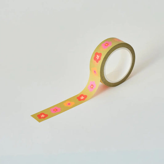 Claire Paul - Washi Tape 'Groen met bloemen'