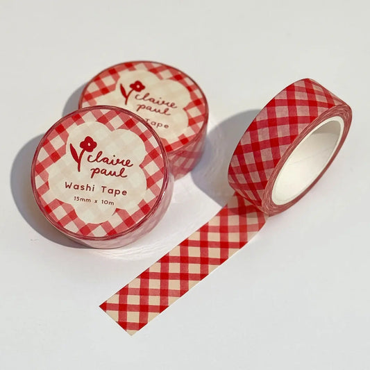 Claire Paul - Washi Tape 'Rood geruit'