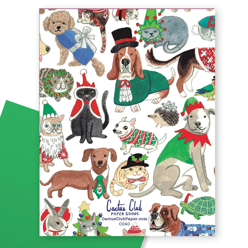 Kerstkaart Holiday Pets - Party Mouse Club