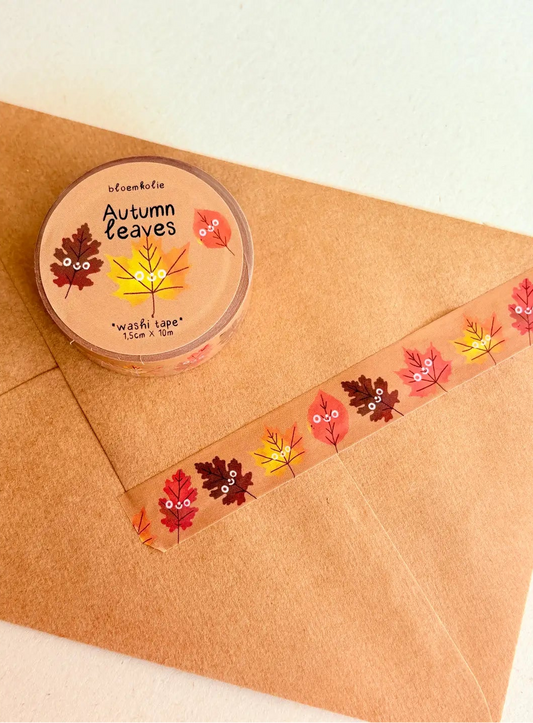 Bloemkolie Washi Tape - Herfstbladeren