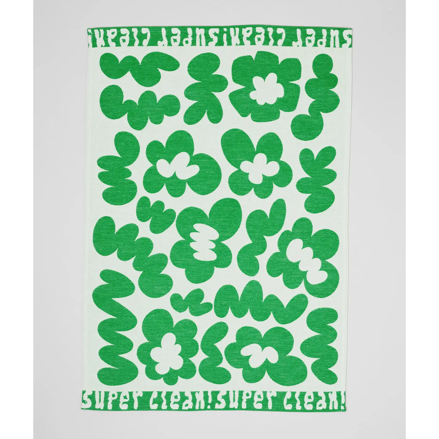 Theedoek Super Clean Groene Bloemen - Wrap