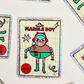 Bloemkolie Glitter Sticker - Marble Boy Robot