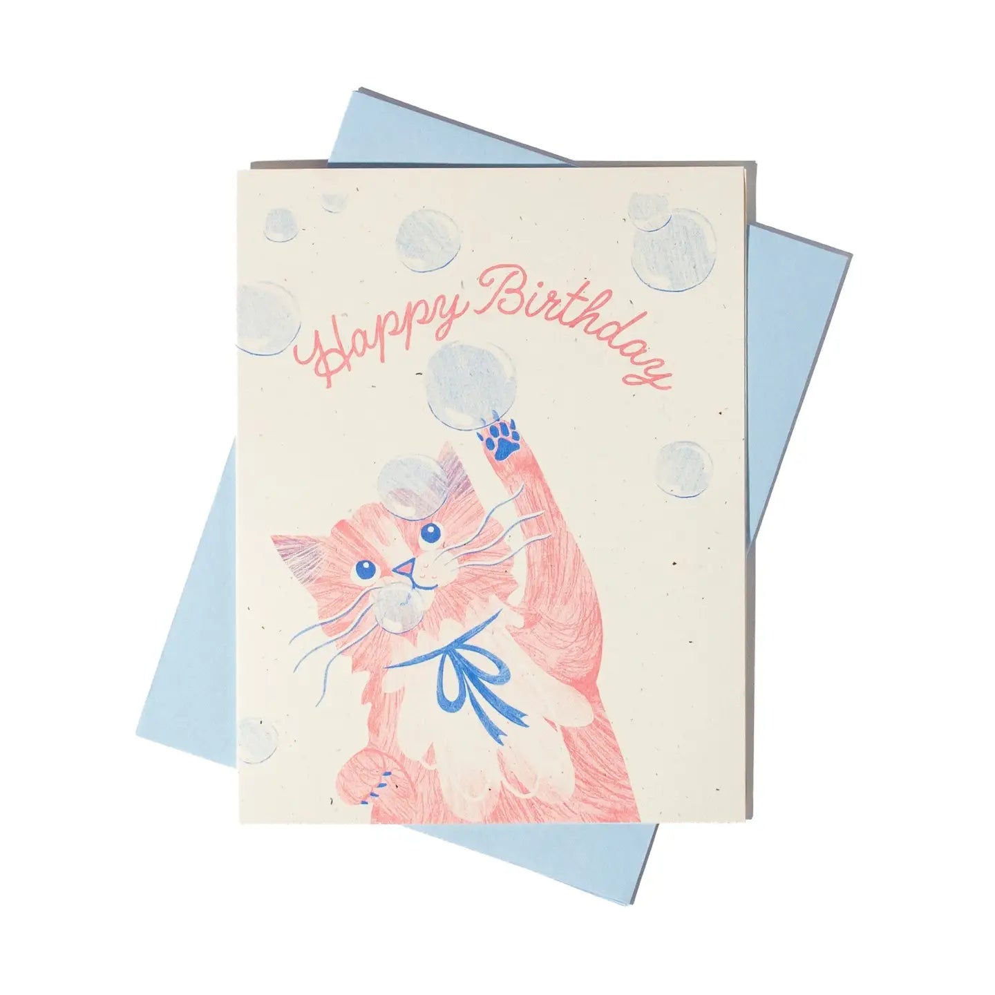 Verjaardagskaart Bubbles Kat - Bromstad Printing Co.
