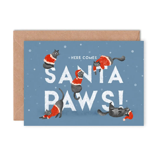 Emily Nash kerstkaart A6 - Santa Paws