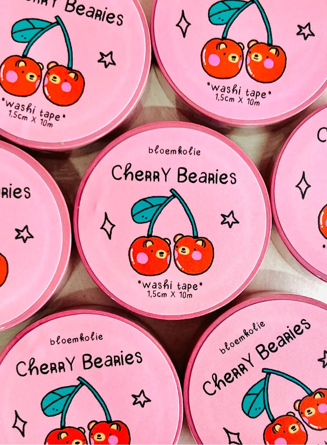 Bloemkolie Washi Tape - Kersenberen