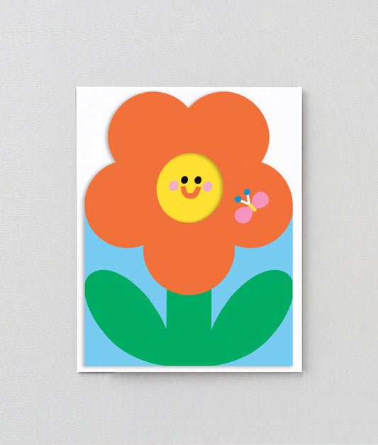 Uitklapbare verjaardagskaart Bug & Flower - Wrap