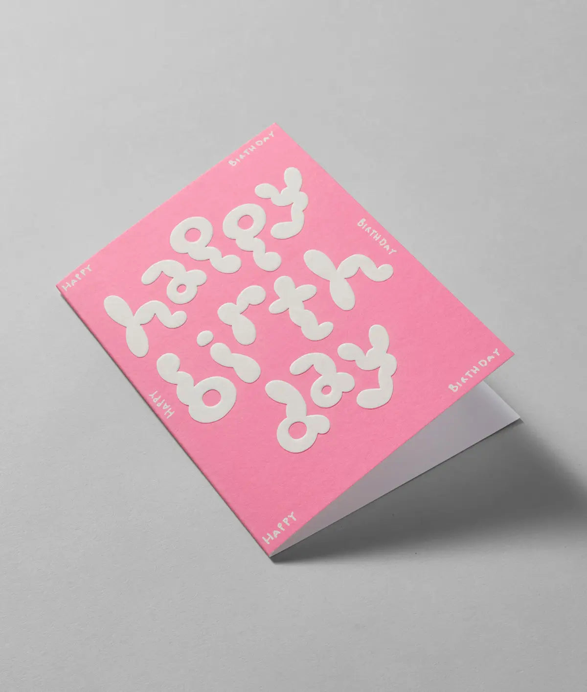 Wrap - Greeting card 'Happy Birthday' in relief 