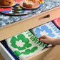 Theedoek Super Clean Groene Bloemen - Wrap
