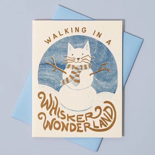 Bromstad Printing Co. - Risograph Kerstkaart 'Whisker Wonderland' A2