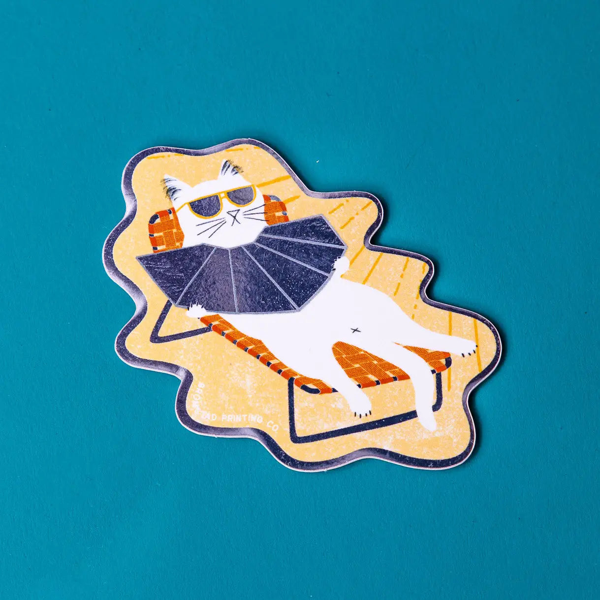 Bromstad Printing Co. 'Sunbathing Cat' - Clear Sticker