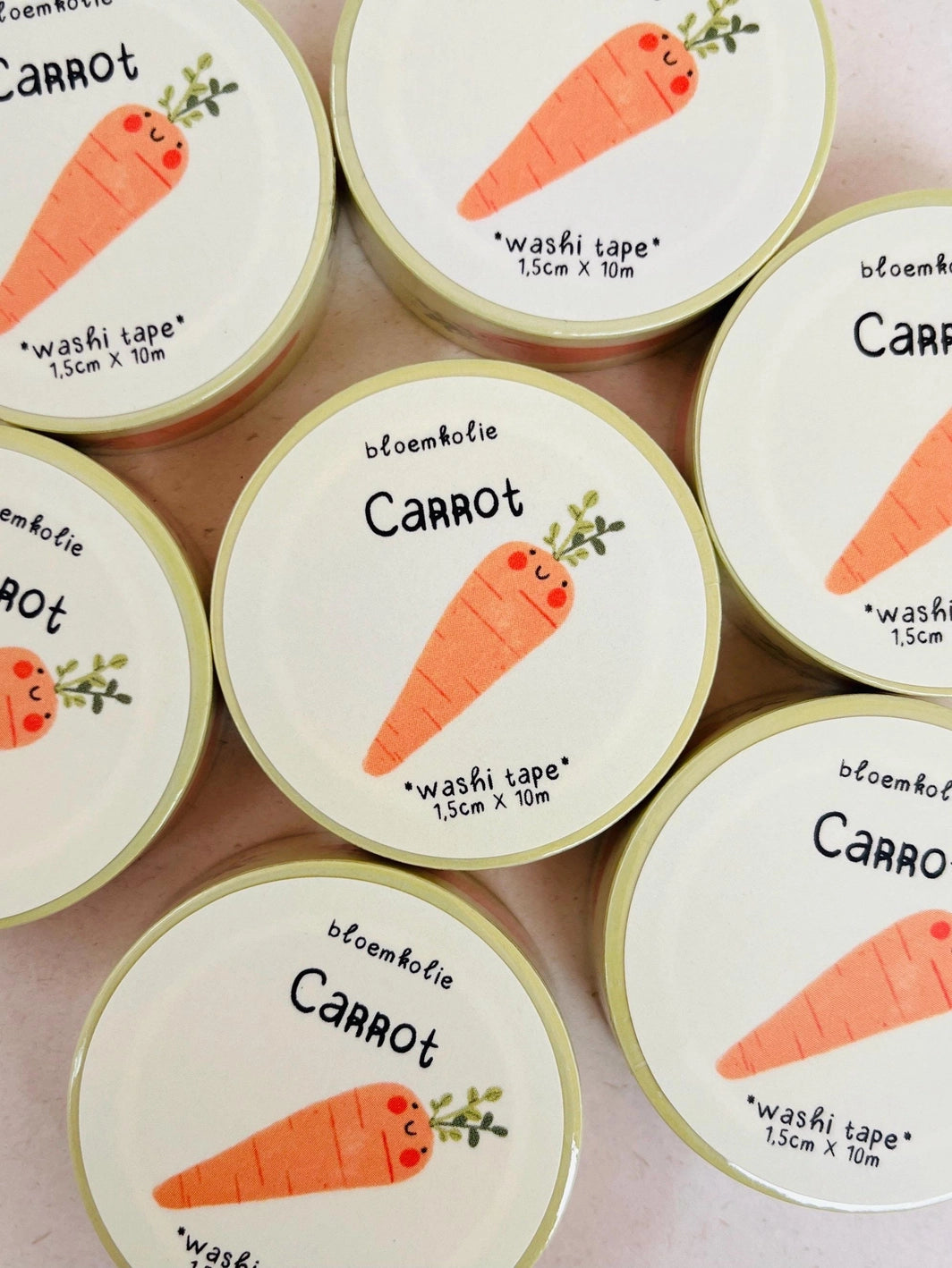 Bloemkolie Washi Tape - Wortel