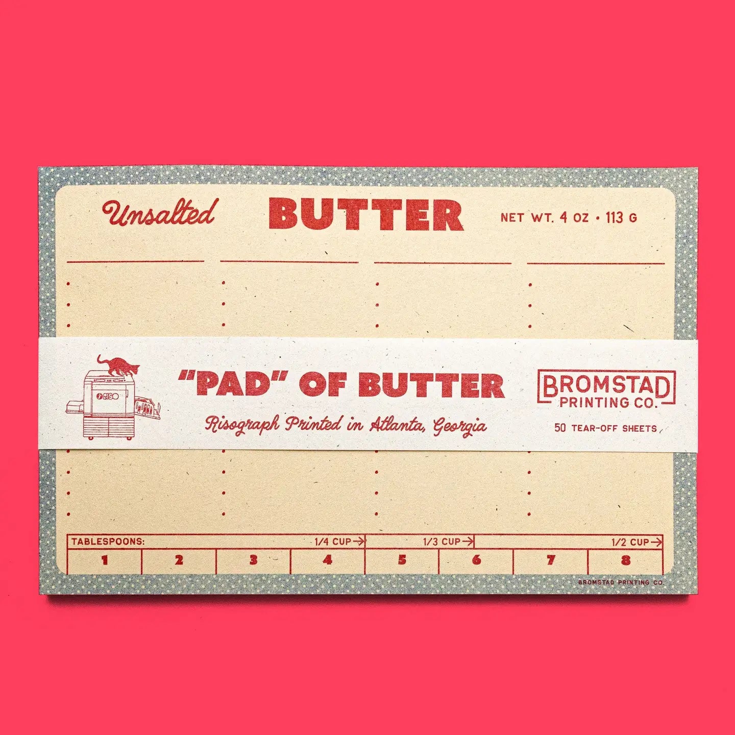 Notitieblok Bromstad Printing Co. - 'Unsalted Butter' Risograph