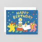 Wrap Wenskaart - 'Happy Birthday Parade'