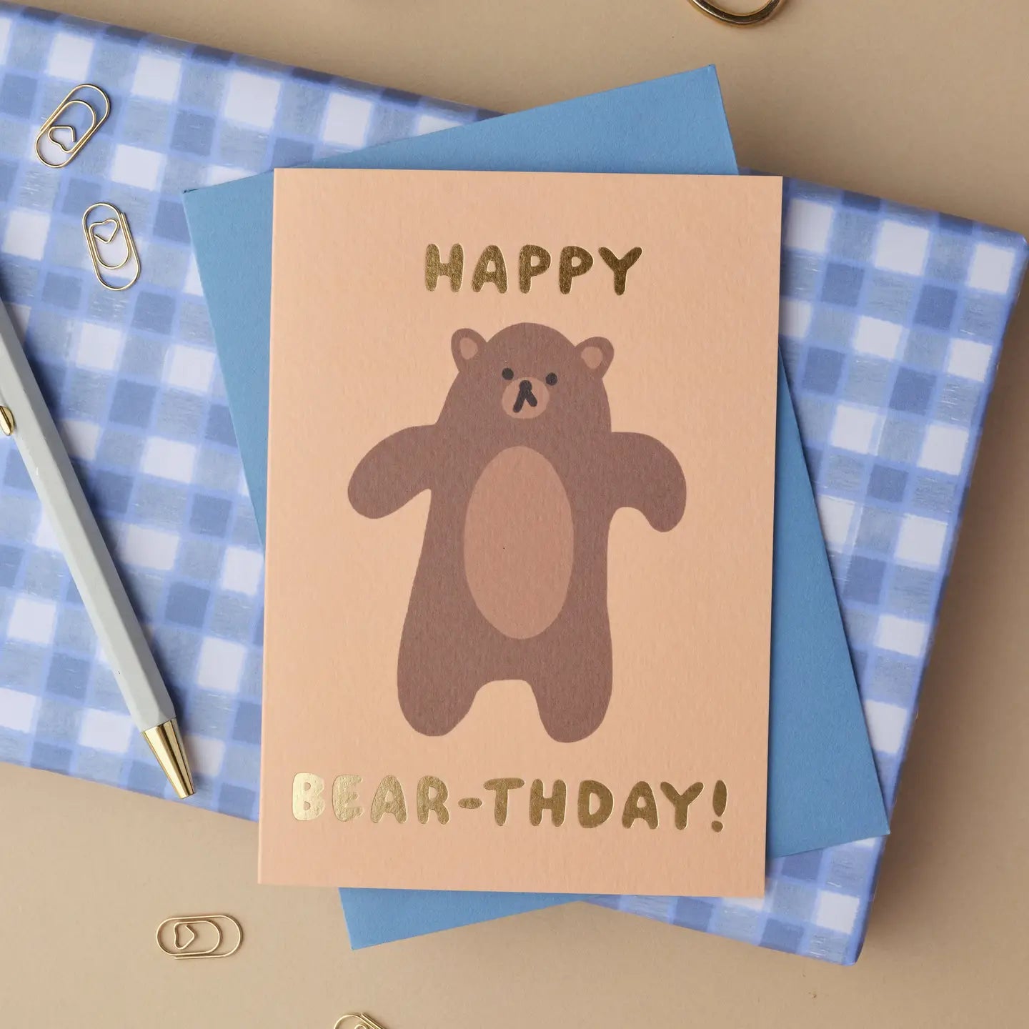Verjaardagskaart A6 Happy Bear-thday! - Claire Paul