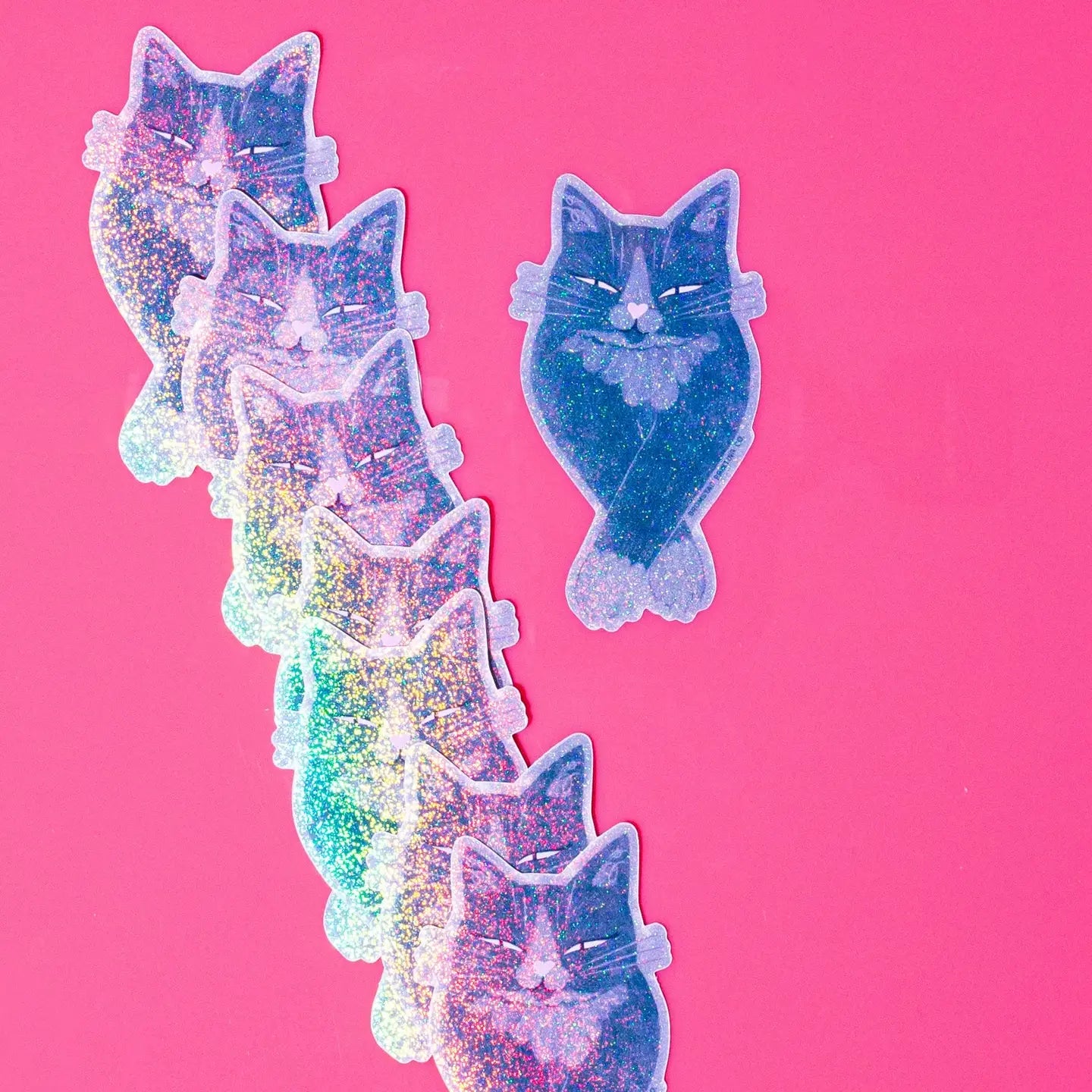 Holografische sticker Slow Blinking Cat - Bromstad Printing Co.
