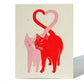 Bromstad Printing Co. - Risograph Valentijnskaart 'Loving Cats'