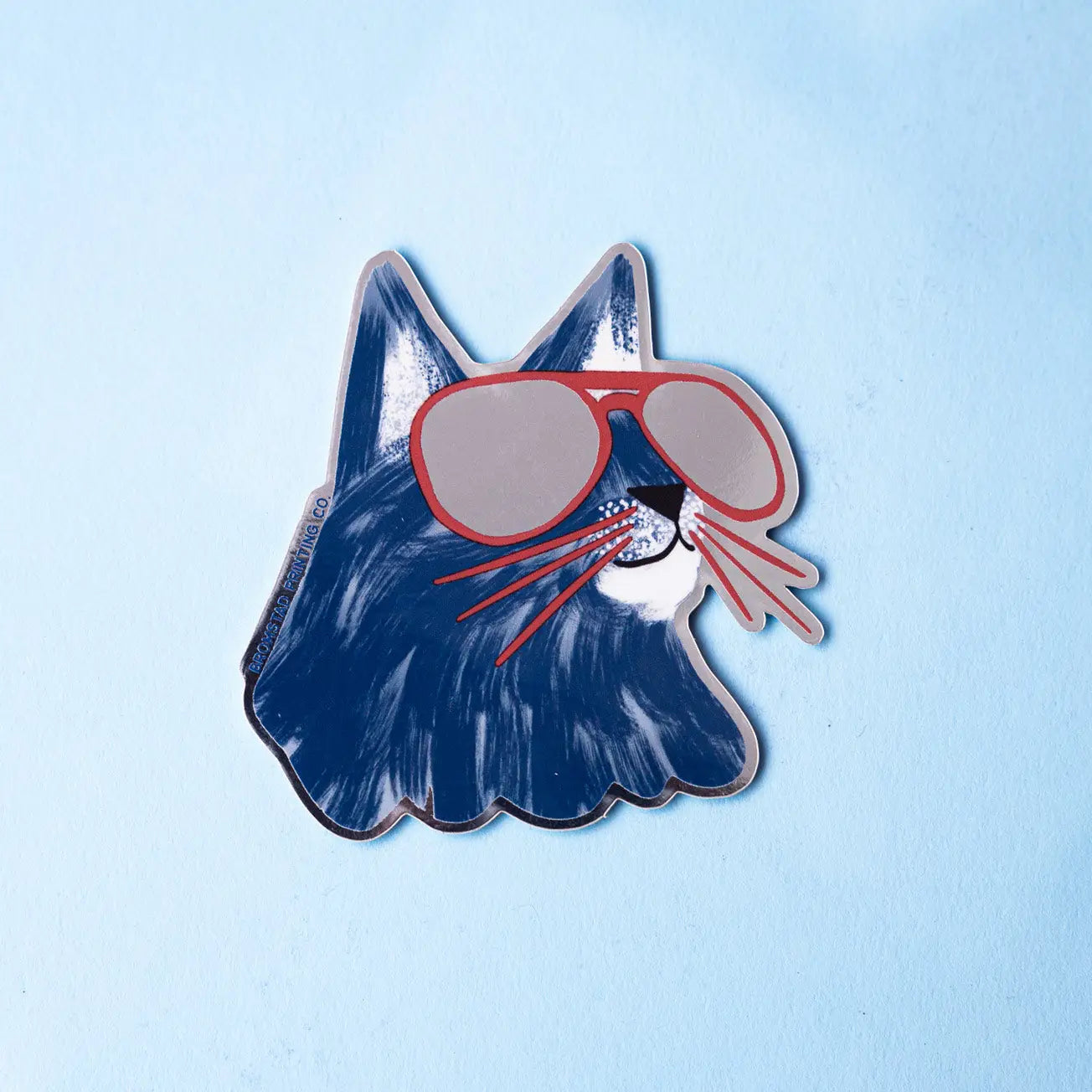 Bromstad Printing Co. 'Aviator Cat' - Clear Sticker