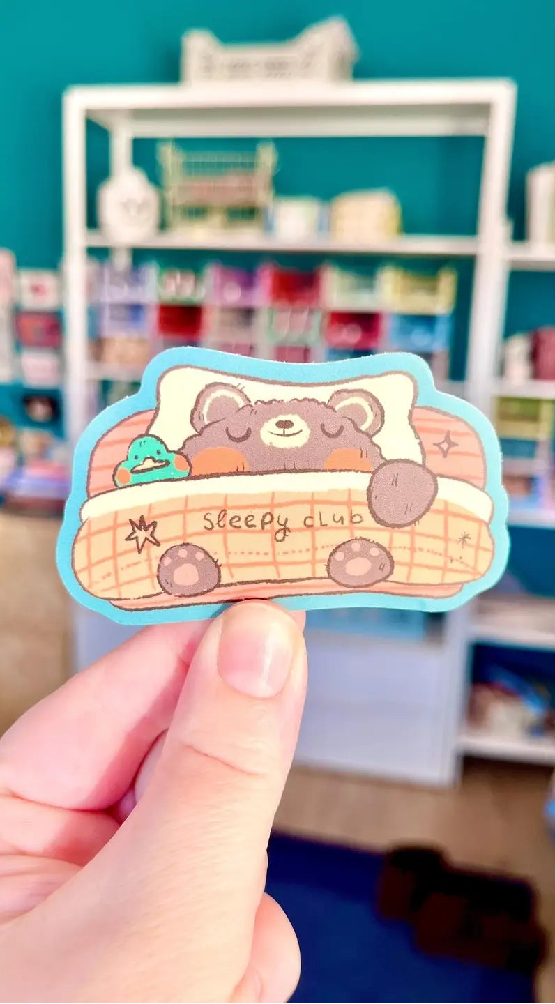 Sticker Vinyl Sleepy Club - Bloemkolie