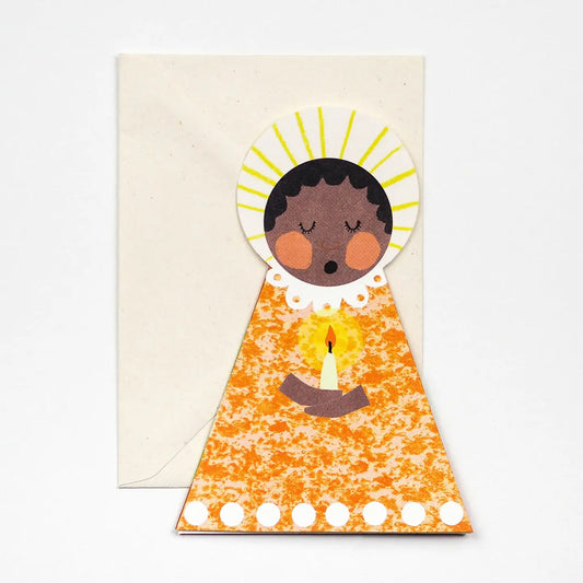 Hadley Kerst Uitklapkaart - Orange Angel