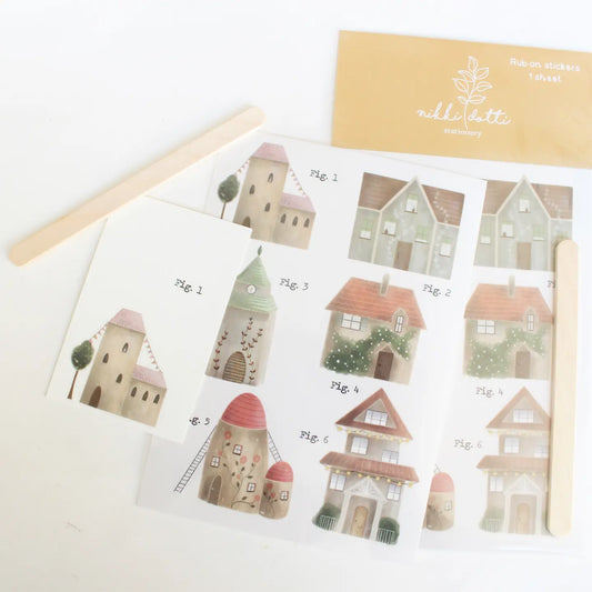 Nikki Dotti - Rub on Stickers 'Houses'