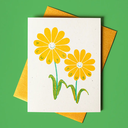 Bromstad Printing Co. - Risograph Wenskaart 'Always Yours'