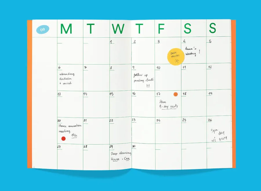 mishmash Monthly Planner A5 - Orange