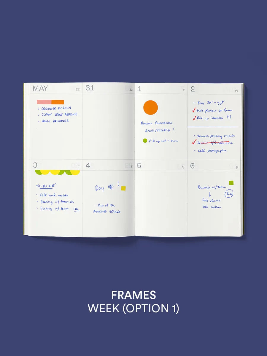 2027 Planner mishmash Frames - Olive Green