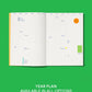 mishmash Undated A5 planner Time Block - Lemon