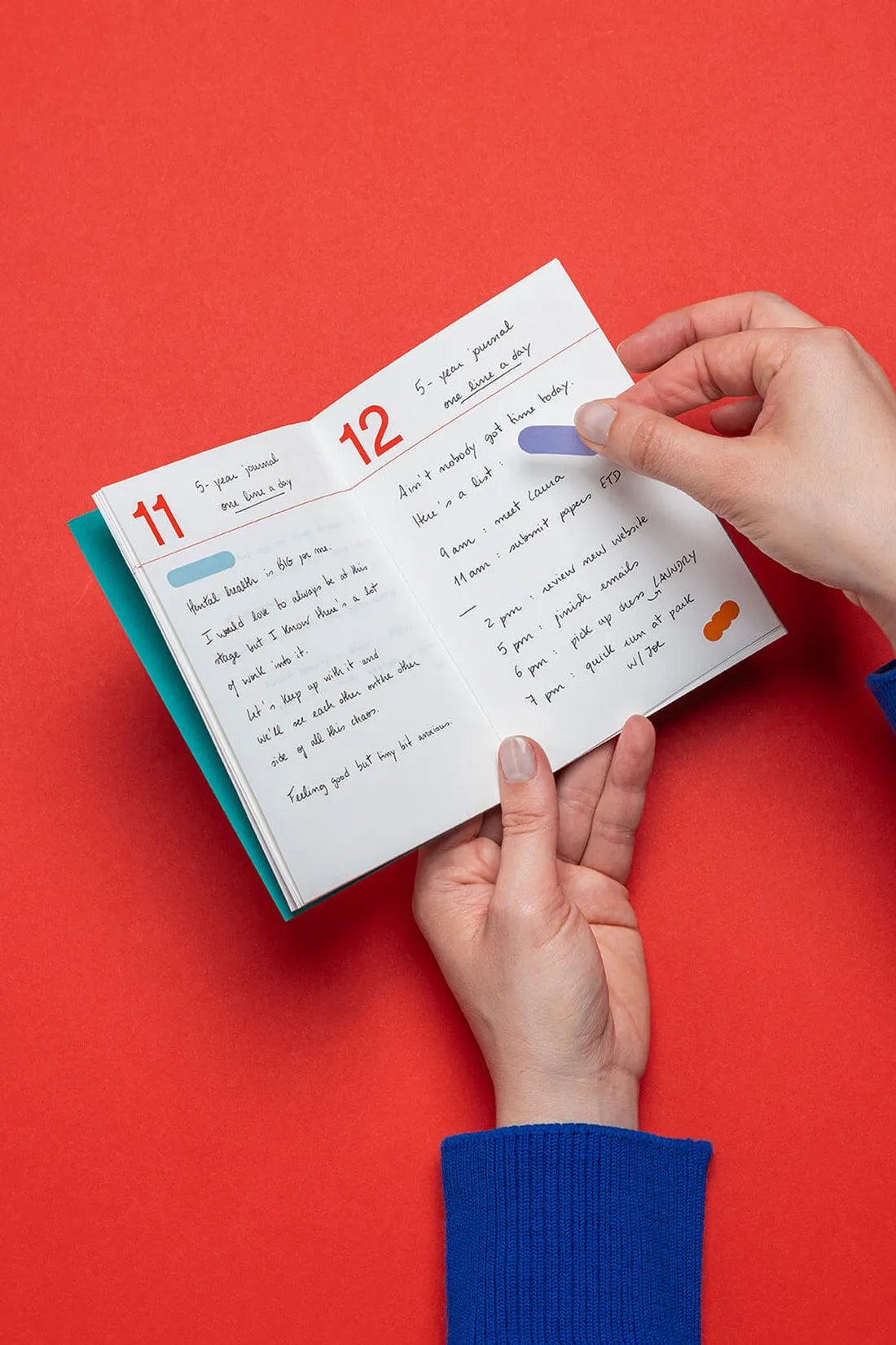 mishmash Daily Undated Planner A6 - Violet Blue