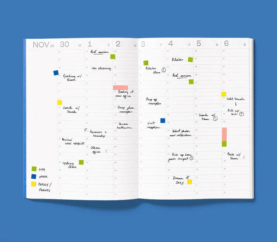 mishmash 2026/2027 planner Time Block - Blue
