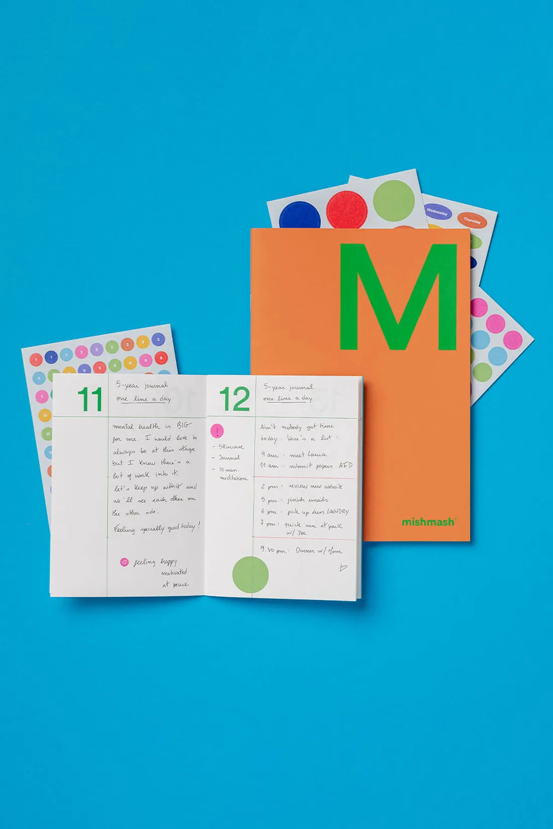 mishmash Daily Undated Planner A6 - Green