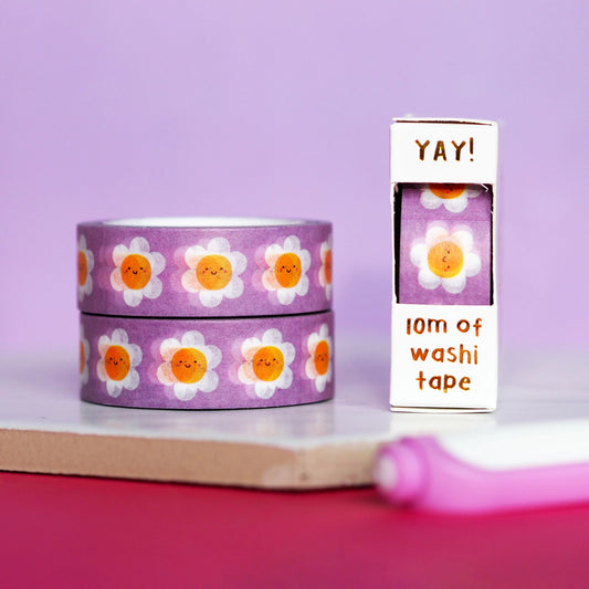 Lilac Daisies Floral - Washi tape