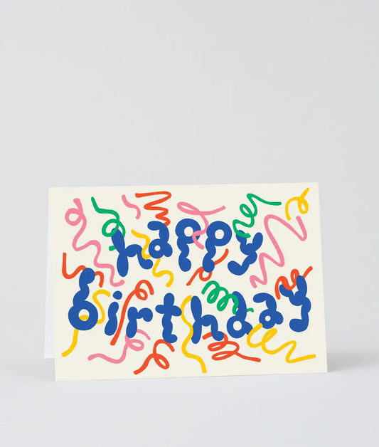 Verjaardagskaart Feestelijke Slingers - Wrap