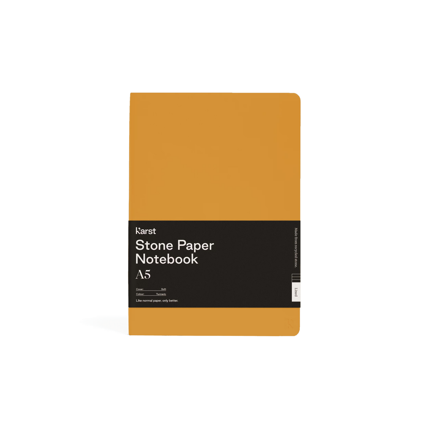 Karst Stone Paper Notitieboek A5 Softcover - Turmeric (Lined)