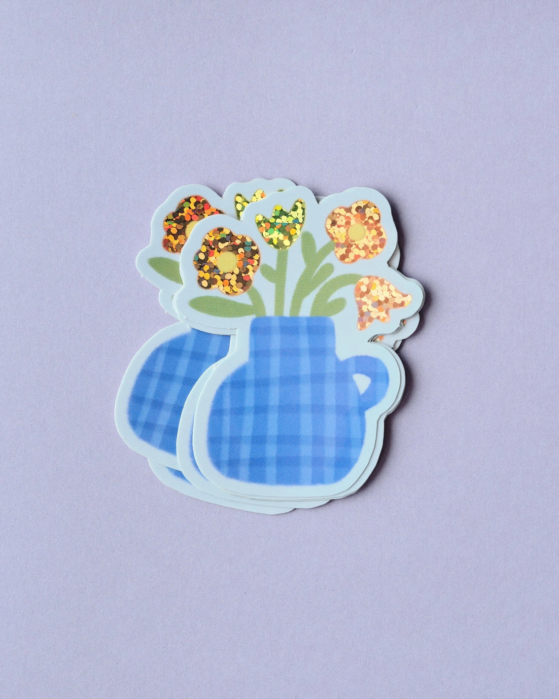 Claire Paul Holografische sticker - Bloemenvaas