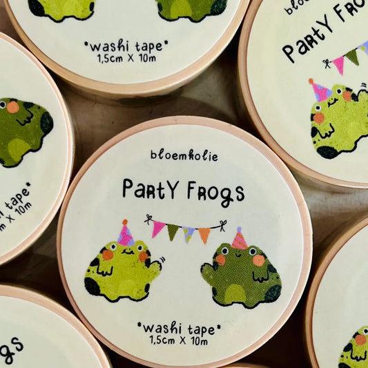 Bloemkolie Washi Tape - Party Frogs