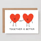 Wrap Wenskaart - 'Together is better'