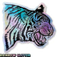 Tiger holografische - Sticker 10x10cm