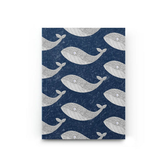 Petit Gramme - A6 Pocket Notebook Blue Whale (blank/lined)