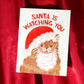 Kerstkaart Santa is watching you - Bromstad Printing Co.