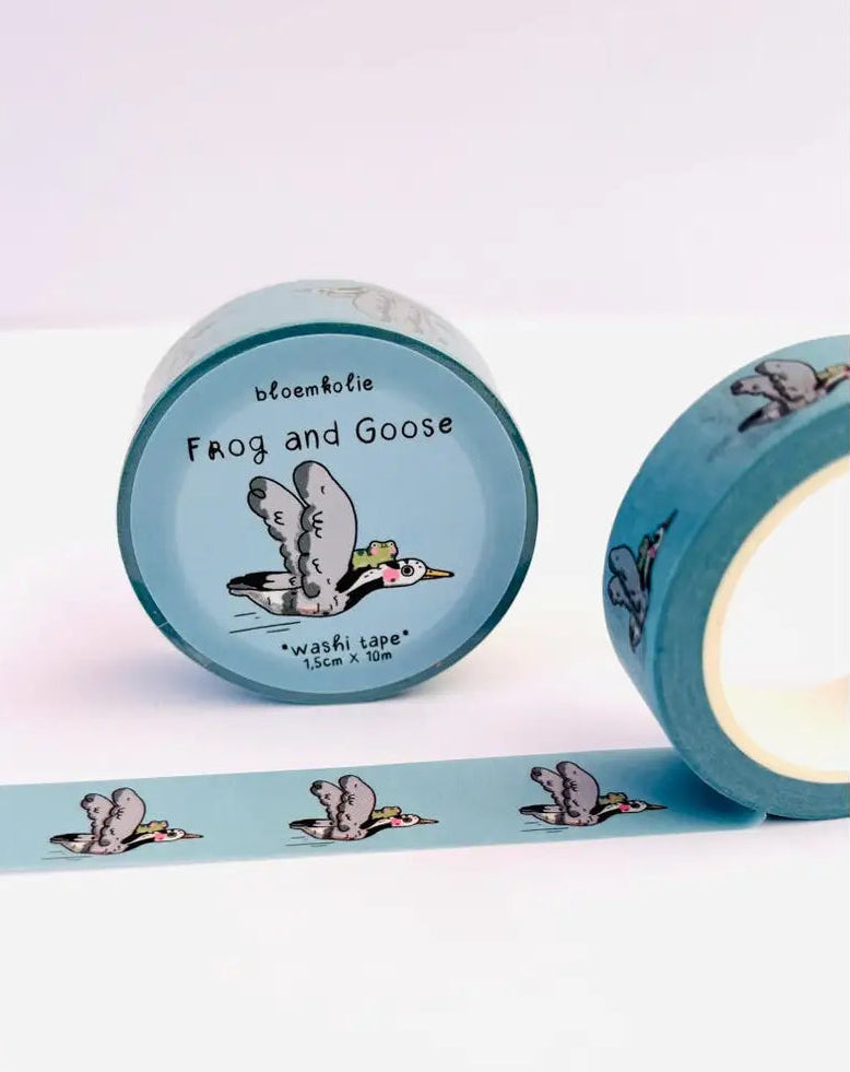 Washi Tape Kikker en Gans - Bloemkolie