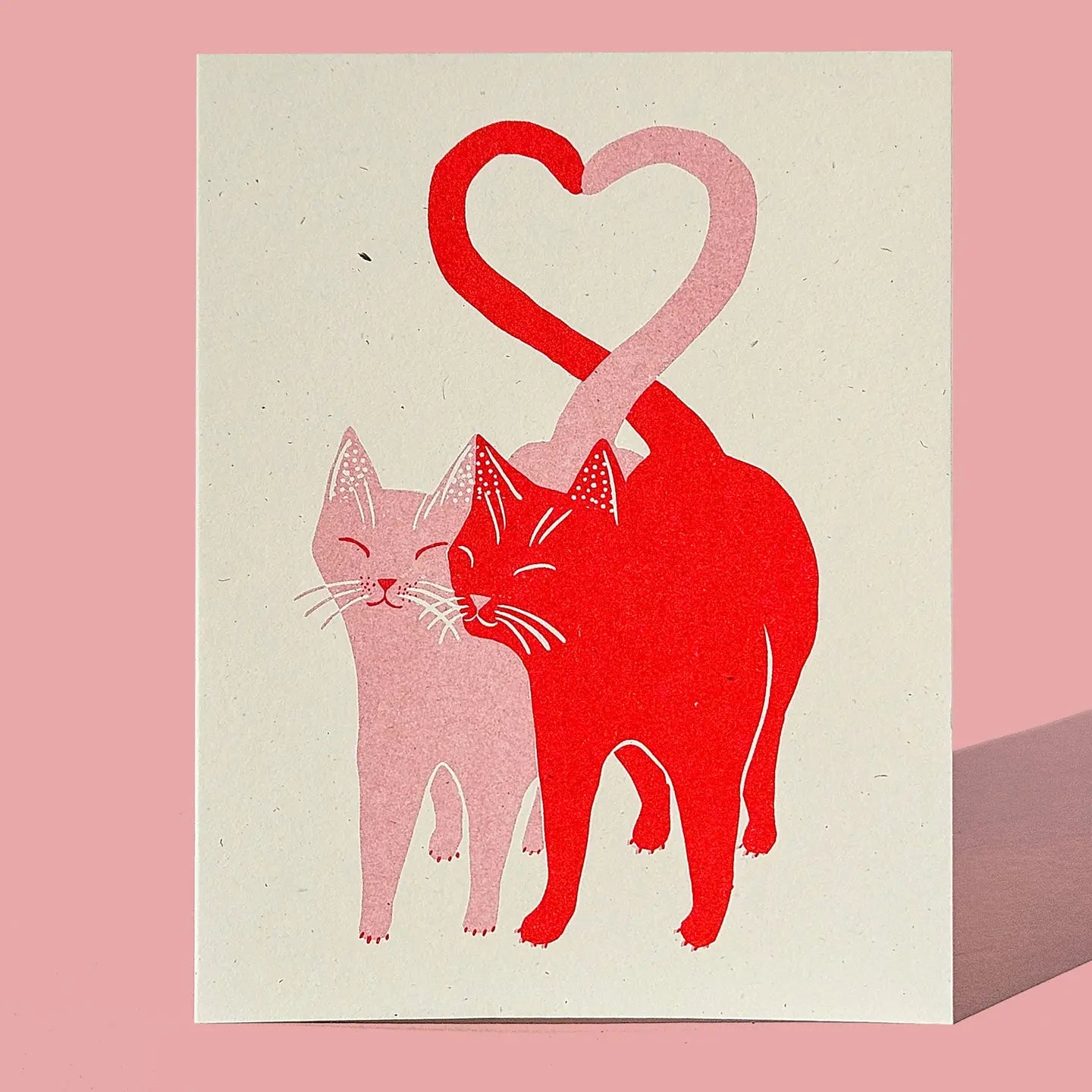 Bromstad Printing Co. - Risograph Valentijnskaart 'Loving Cats'