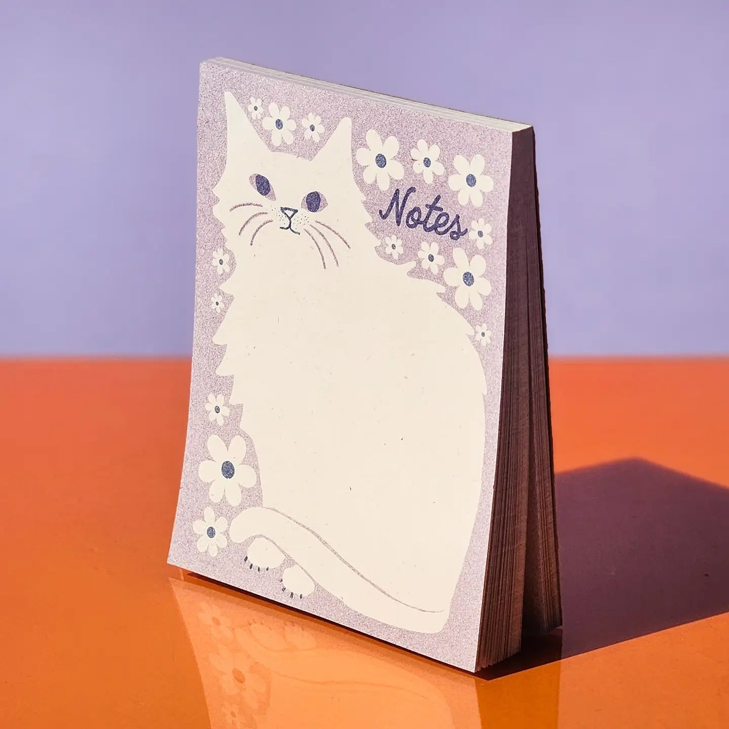 Bromstad Printing Co. - Risograph Notepad 'Floral Cat'